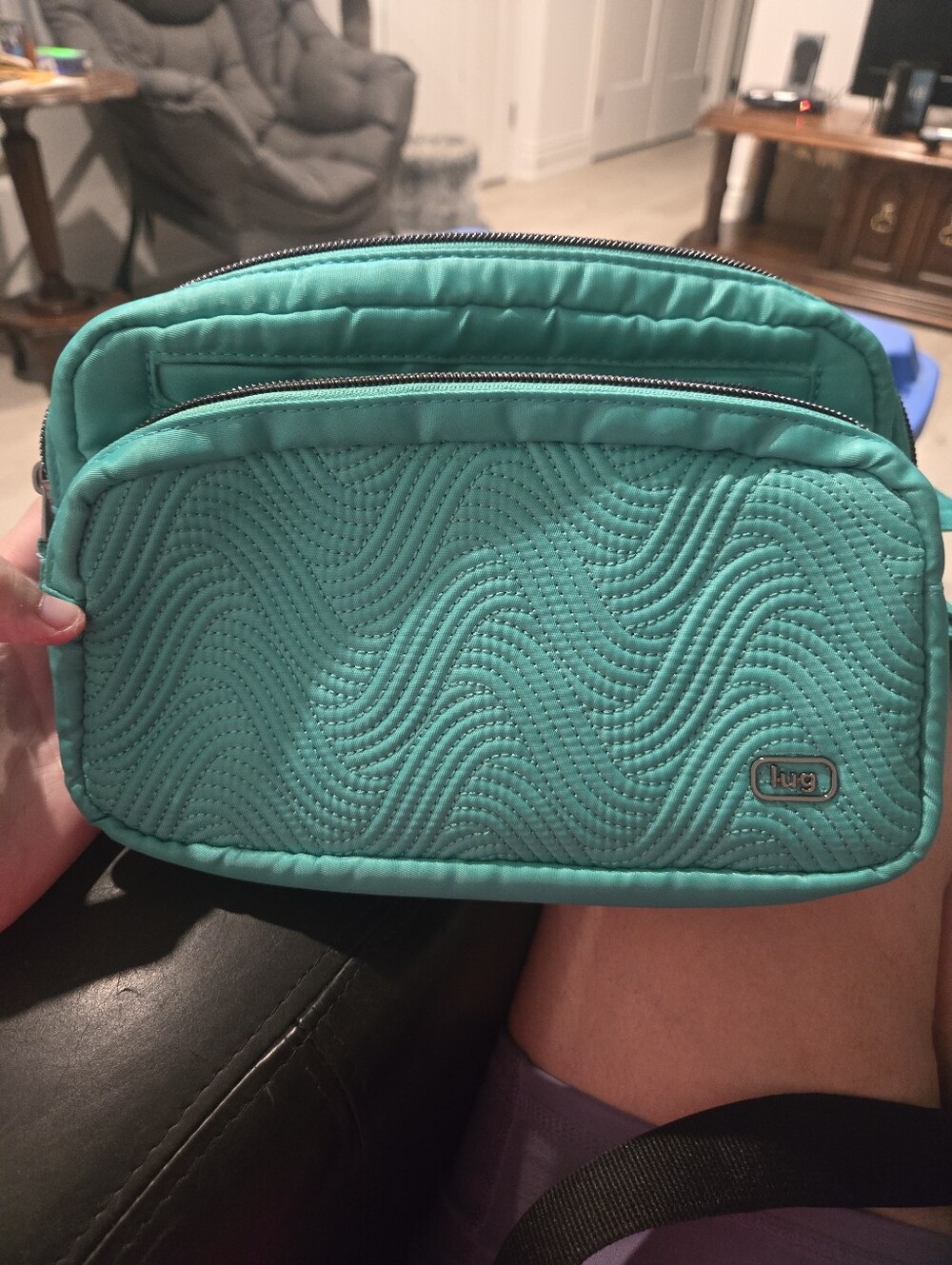 Lug Double Back Belt Bag in Oasis Teal